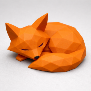 dreaming fox (low poly charm)