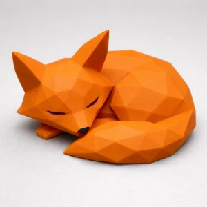 dreaming fox (low poly charm)